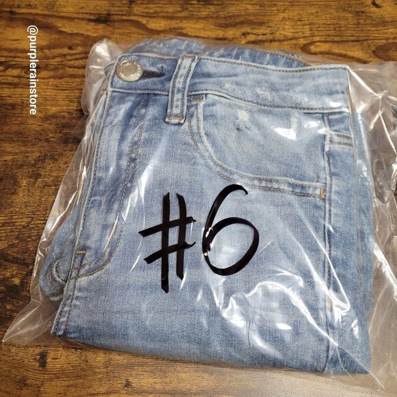 American Eagle Jeans 4 R Jegging Crop Super Hi Rise Next Level Stretch Denim - Picture 13 of 13